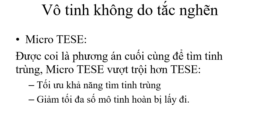 MICRO TESE - VÔ TINH KHÔNG DO TẮC NGHẼN